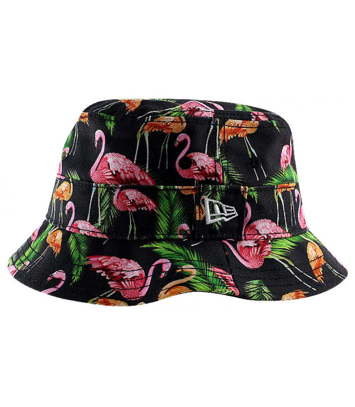 Bob New Era rosa Tropical bucket black Bob New Era rosa Tropical bucket black